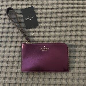 Kate Spade Metallic Purple Wristlet